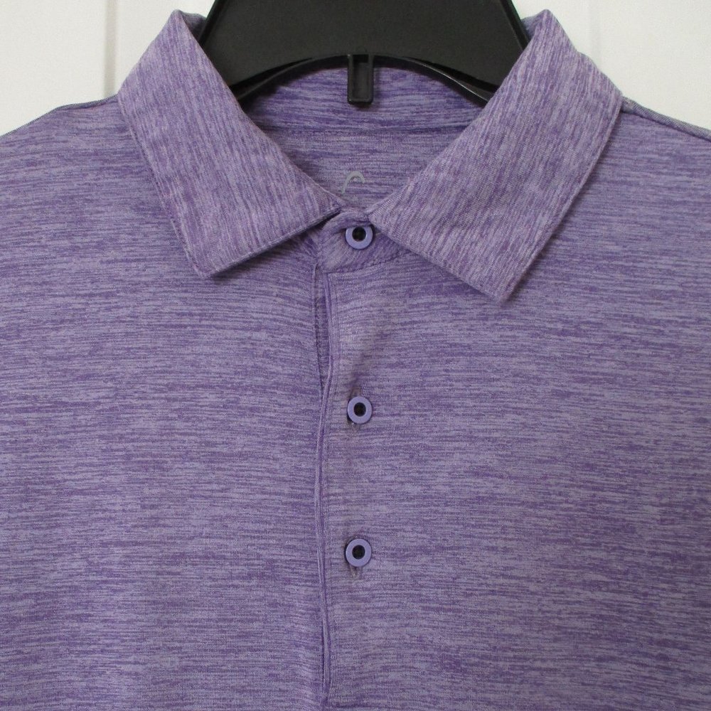 Head Mens S/S Purple Stretch Golf Polo Shirt - Size Medium